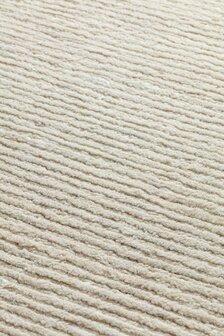 Handgeknoopt vloerkleed Dune Ligne Pure kleur ivoor