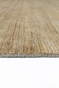 Handgeknoopt vloerkleed Dune Ligne Pure kleur zand