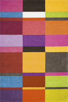 Wollen vloerkleed kleur multicolor