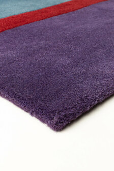 Wollen vloerkleed Patch Ligne Pure kleur multicolor