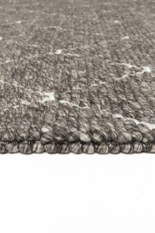 Handgeweven vloerkleed Framework Ligne Pure kleur beige