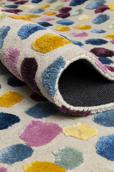 Multicolor vloerkleed Dotted Ligne Pure kleur multi