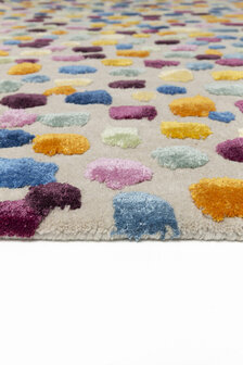 Multicolor vloerkleed Dotted Ligne Pure kleur multi