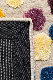 Multicolor vloerkleed Dotted Ligne Pure kleur multi