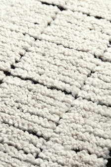 Modern wollen vloerkleed Mesch Ligne Pure kleur ivoor