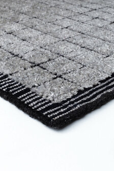 Modern wollen vloerkleed Mesch Ligne Pure kleur grijs
