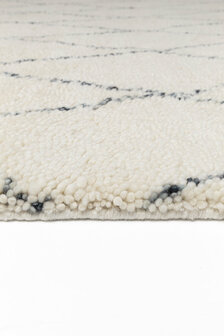 Berber wollen vloerkleed Prime Ligne Pure kleur ivoor