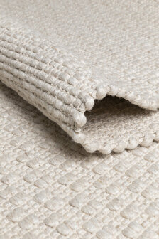 Wollen vloerkleed Rhythm Ligne Pure kleur zand