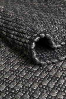 Wollen vloerkleed Rhythm Ligne Pure kleur antraciet