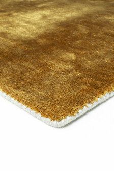Effen vloerkleed Glow Ligne Pure kleur goud