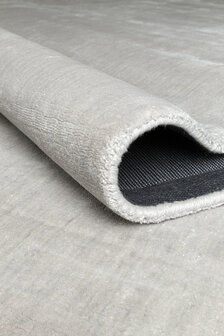 Effen vloerkleed Glow Ligne Pure kleur zilver