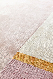 Modern viscose vloerkleed Unite Ligne Pure kleur multicolor