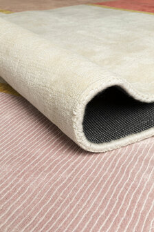 Modern viscose vloerkleed Unite Ligne Pure kleur multicolor