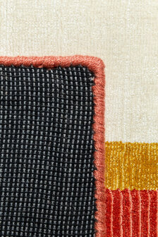 Modern viscose vloerkleed Unite Ligne Pure kleur multicolor