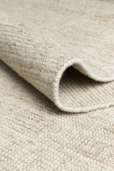 Zuiver wol vloerkleed Oat Ligne Pure kleur zand