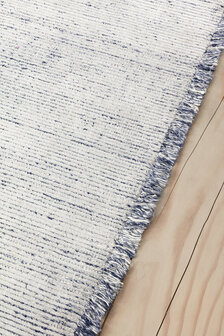 Zuiver wol vloerkleed Torrent Ligne Pure kleur grijs blauw