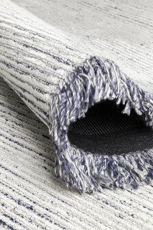 Zuiver wol vloerkleed Torrent Ligne Pure kleur grijs blauw