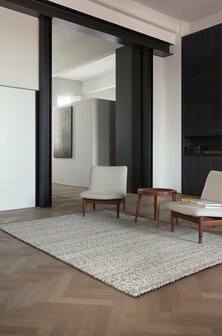 Wollen vloerkleed Solid Ligne Pure kleur beige