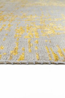 Wol viscose vloerkleed Reflect Ligne Pure kleur geel