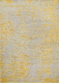 Wol viscose vloerkleed Reflect Ligne Pure kleur geel