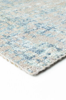 Wol viscose vloerkleed Reflect Ligne Pure kleur blauw