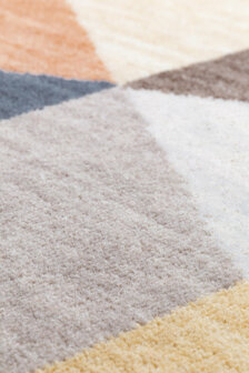Exclusief wollen  vloerkleed Cube Ligne Pure kleur multicolor