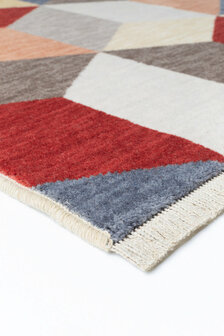 Exclusief wollen  vloerkleed Cube Ligne Pure kleur multicolor