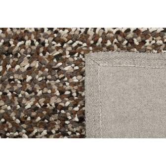 Wollen vloerkleed of karpet Helsinki kleur wit bruin