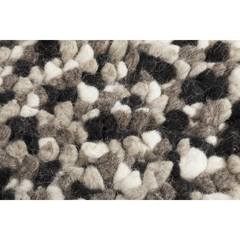 Wollen vloerkleed of karpet Helsinki kleur wit zwart