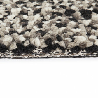 Wollen vloerkleed of karpet Helsinki kleur wit zwart