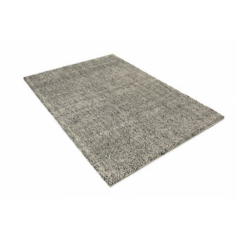 Wollen vloerkleed of karpet Lisbon kleur choco ivoor