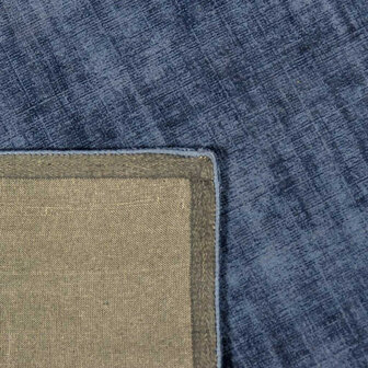 Viscose look vloerkleed DAYTONA kleur blauw