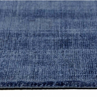 Viscose look vloerkleed DAYTONA kleur blauw