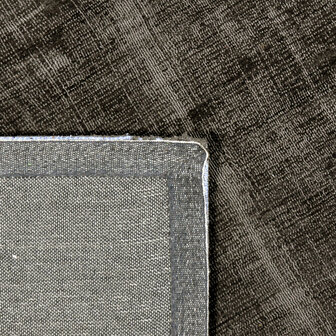 Viscose look vloerkleed DAYTONA kleur donker grijs