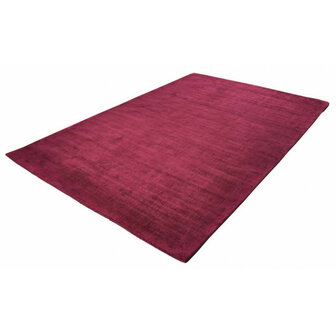 Viscose look vloerkleed DAYTONA kleur rood