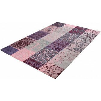Katoenen Patchwork vloerkleed DALYAN kleur rose