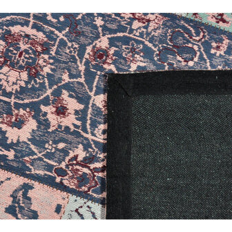 Katoenen Patchwork vloerkleed DALYAN kleur rose