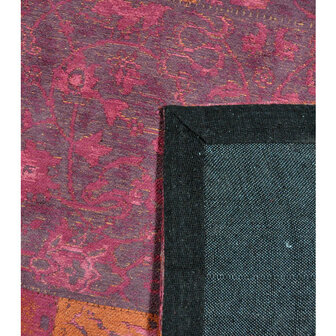 Katoenen Patchwork vloerkleed DALYAN kleur rood