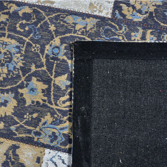 Katoenen Patchwork vloerkleed DALYAN kleur licht blauw