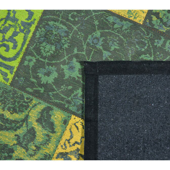Katoenen Patchwork vloerkleed DALYAN kleur groen