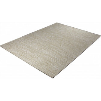 Katoenen uni vloerkleed LIMA kleur beige