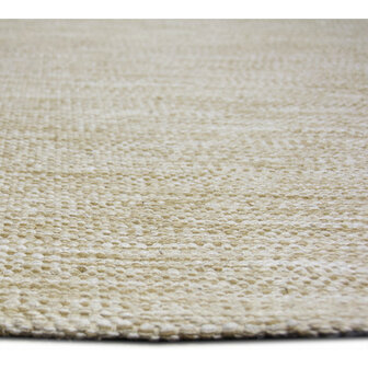 Katoenen uni vloerkleed LIMA kleur beige