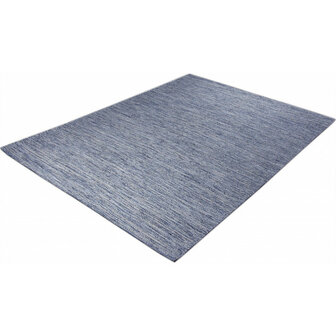 Katoenen uni vloerkleed LIMA kleur blauw