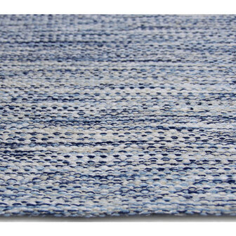 Katoenen uni vloerkleed LIMA kleur blauw
