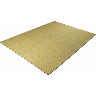 Katoenen uni vloerkleed LIMA kleur geel&nbsp;