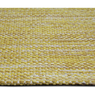 Katoenen uni vloerkleed LIMA kleur geel