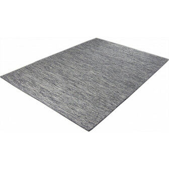 Katoenen uni vloerkleed LIMA kleur zwart