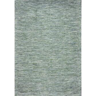 Katoenen uni vloerkleed LIMA kleur groen blauw