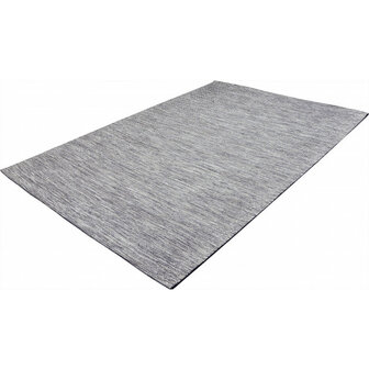 Katoenen uni vloerkleed LIMA kleur grijs