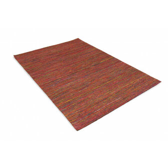 Silk vloerkleed MILAN kleur groen rood